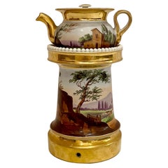 Antique French Porcelain "Veilleuse" or Tea Warmer Night Light, Circa 1895.