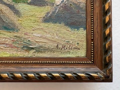 Antique French Post-Impressionist Landscape, Attributed to A. Milsom, Circa 1900