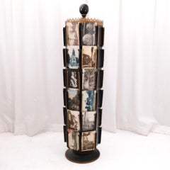 Antiker französischer Postkartenständer aus Paris