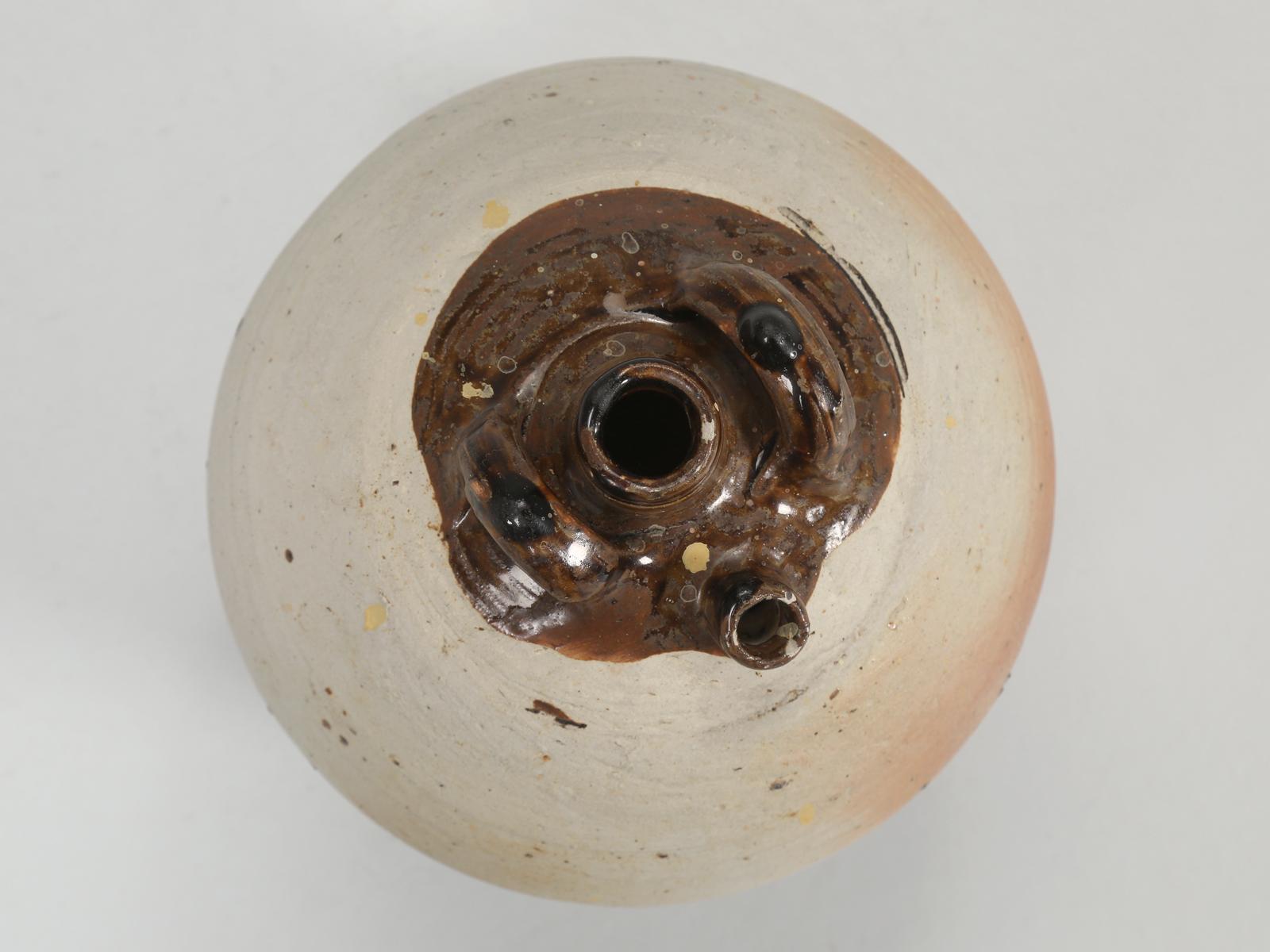 Antiker französischer Keramik-Wasserkrug oder Krug mit Löffel, um 1900 (Französisch) im Angebot