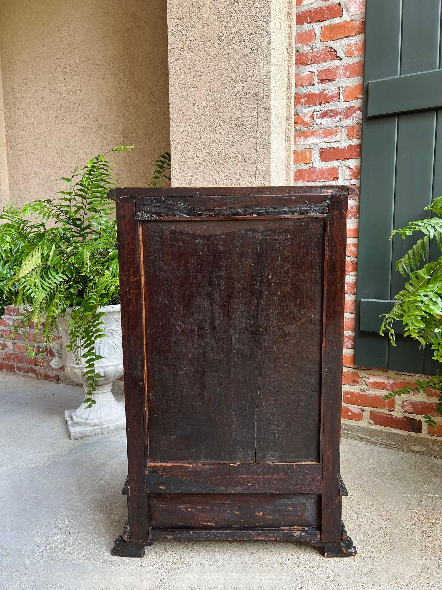 Antique French Prayer Kneeler St. Gregory Cross Catholic Chapel Carved Oak c1880 5