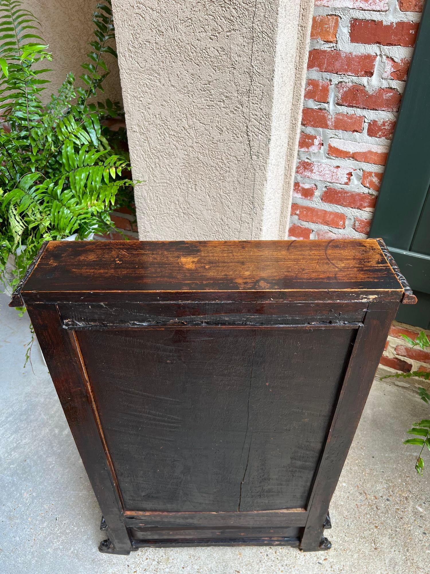 Antique French Prayer Kneeler St. Gregory Cross Catholic Chapel Carved Oak c1880 13