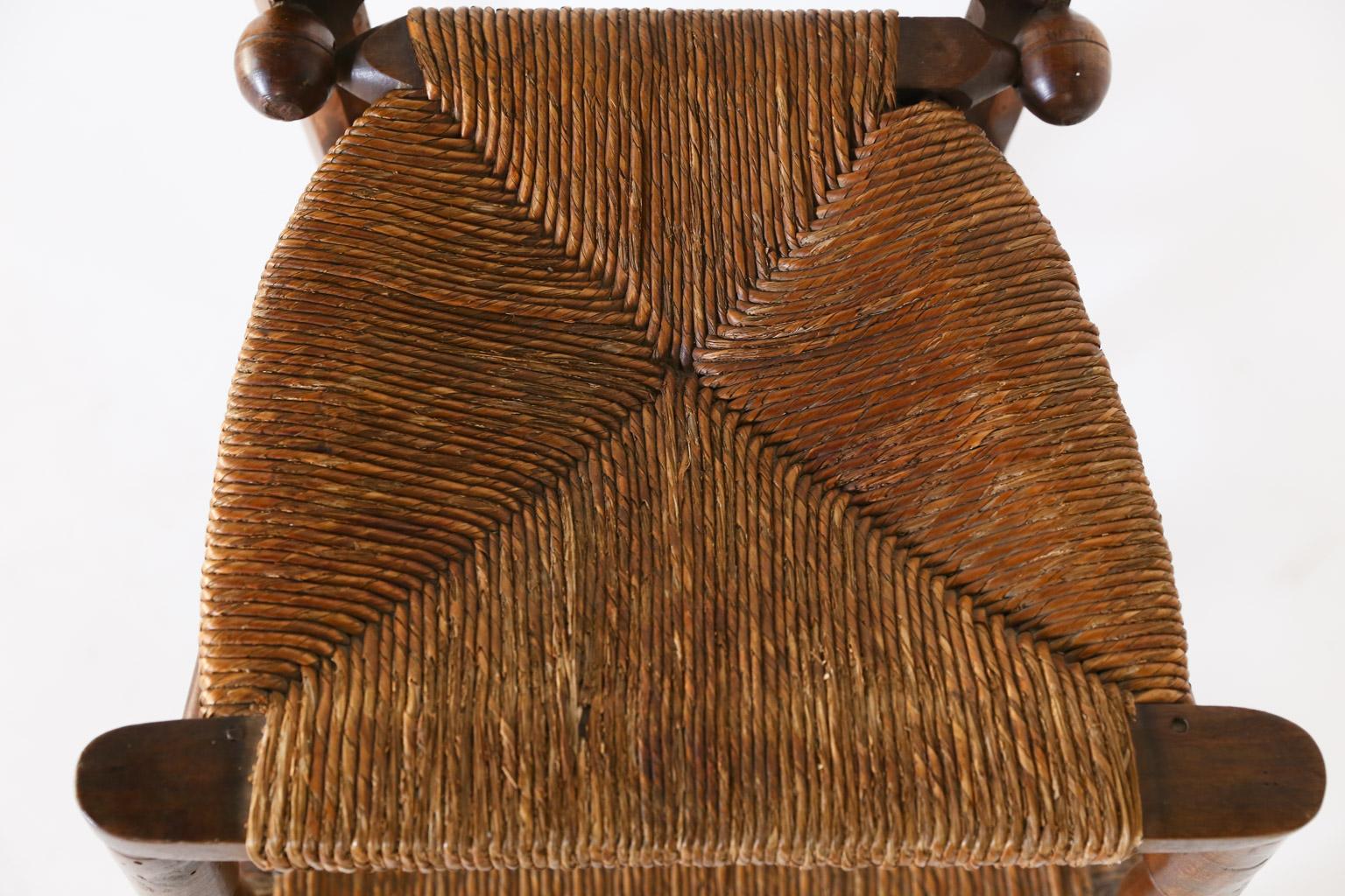 Wood Antique French Prie Dieu, Prayer Chair