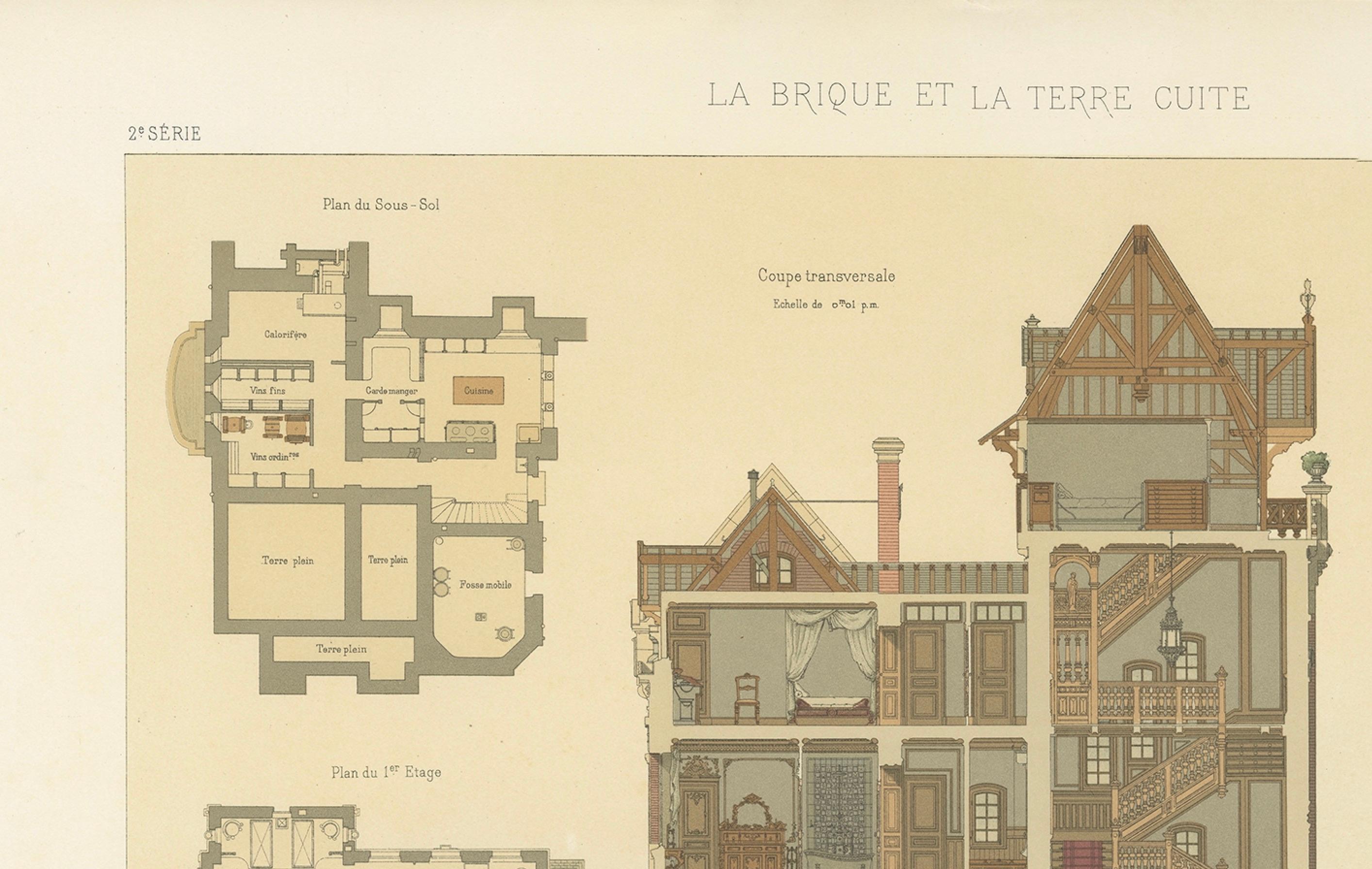 Pl. XLVII Casa de Campo, Chabat, c.1900 en venta 6