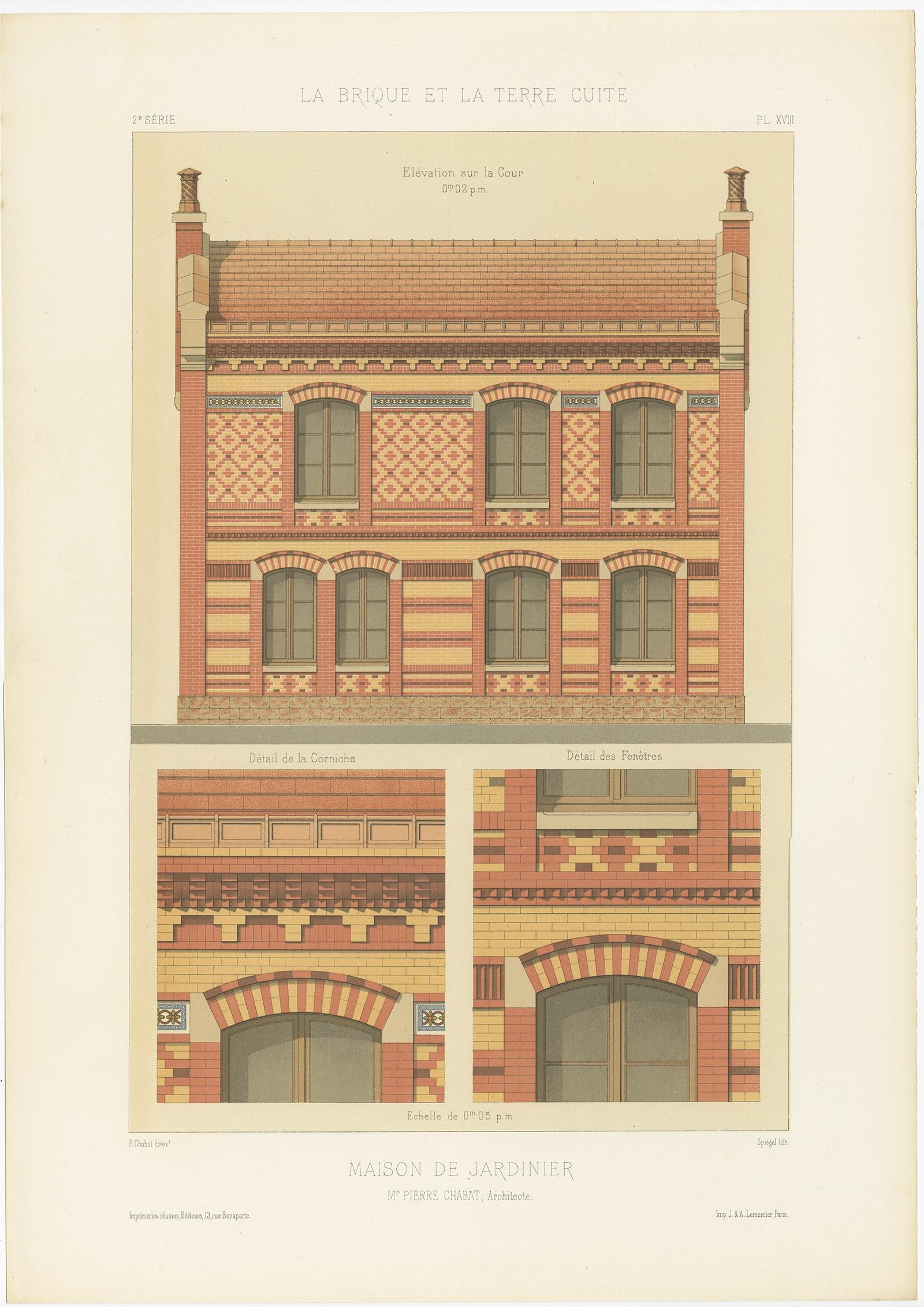 Pl. Maison de Jardinier XVIIIe, Chabat, C.1900 en vente 3