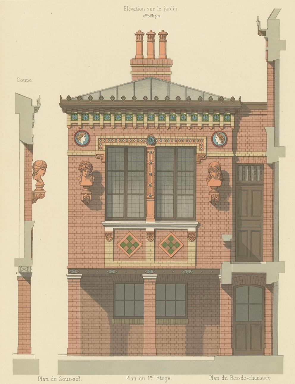 Pl. XX Villa Mon Caprice, Chabat, um 1900 im Angebot 1