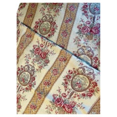 Ancien tissu de toile de coton imprimé français