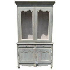 french provincial cupboard Antique French Provincial Buffet Deux Corps Grillage Cupboard Cabinet
