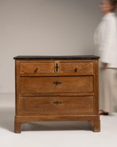 Antikes Buffet im französischen Landhausstil, Honigeiche und schwarzes Holz, 1880er Jahre