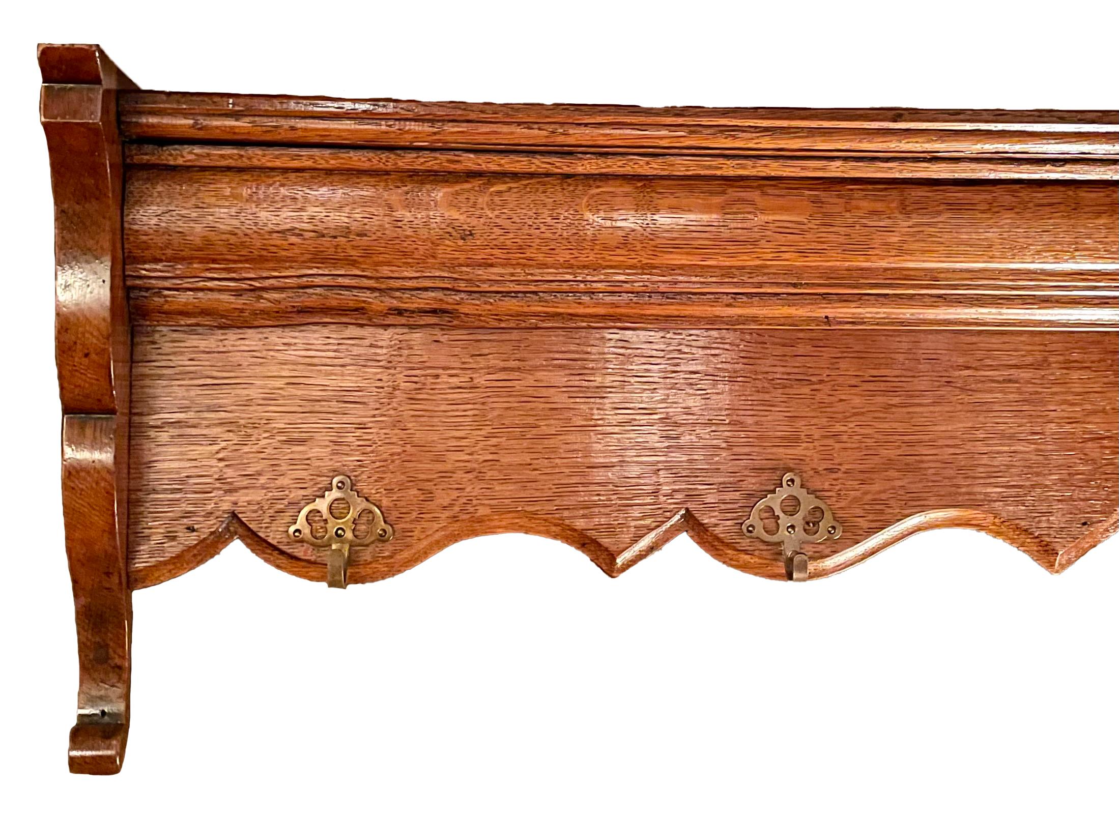 Antique French Provincial Carved Fruitwood Hanging Rack, Circa 1890-1900. In Good Condition For Sale In New Orleans, LA