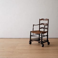 Antique French Provincial Chair with Wheels