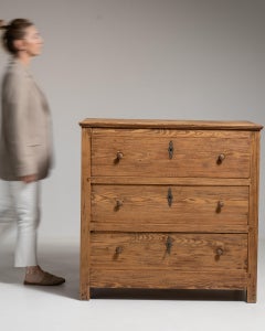 Antique French Provincial Chest of Drawers, Honey Oak, 1900s