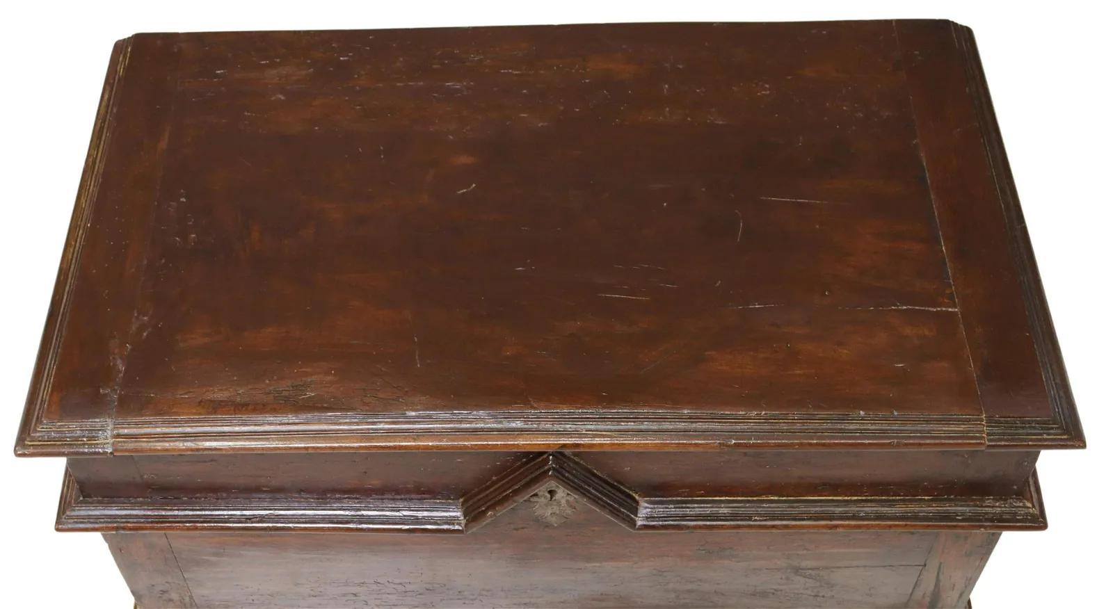 19th Century Antique French Provincial Coffer/ Storage Trunk