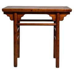 Antique French Provincial Console Table, Aged Wood, 1900s Authentic