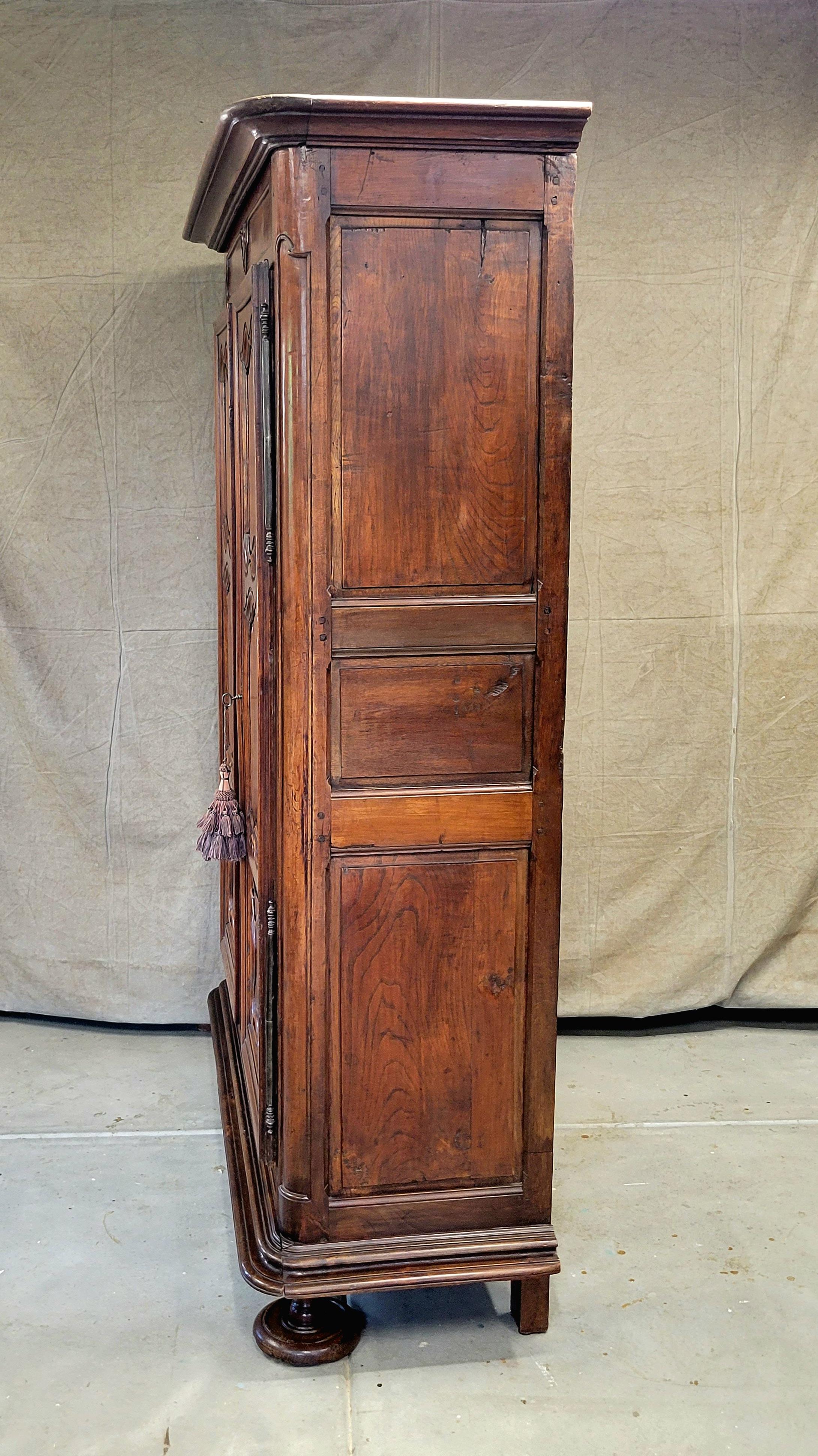 Antique French Provincial Country Armoire In Good Condition In Centennial, CO