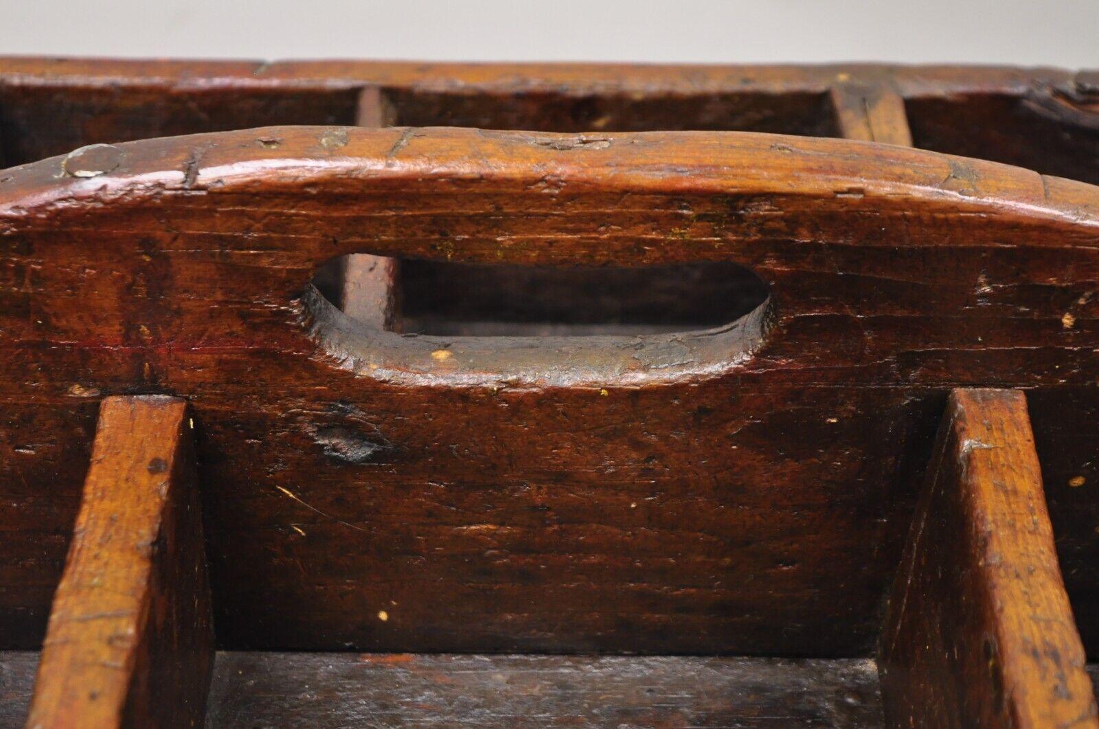 Antique French Provincial Country Wooden Storage Caddy Tool Box Desk Organizer Madera en venta