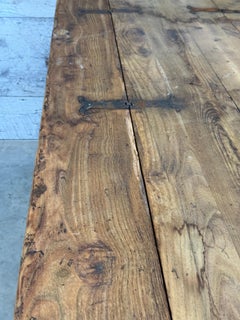 Antique French Provincial Expanding Farmhouse Console Dining Table in Pine