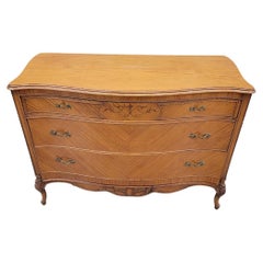 Antique French Provincial French Mahogany Inlaid Marquetry Chest of Drawers