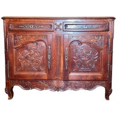 Used 19th Century French Provincial Fruitwood Buffet.