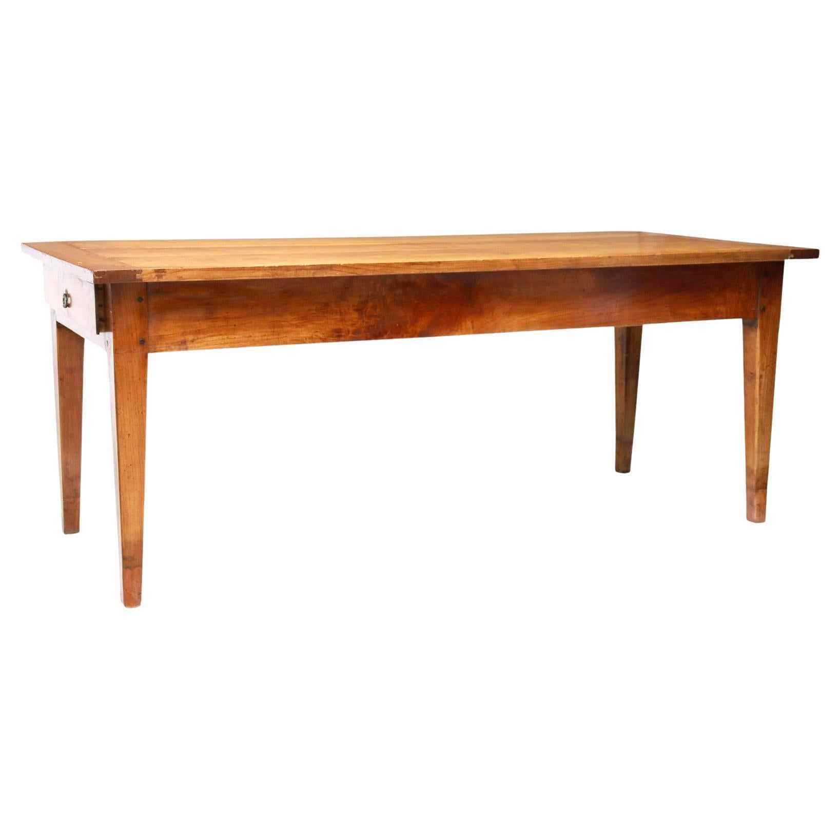 Antique French Provincial Fruitwood Farmhouse Table (Tavolo della fattoria)