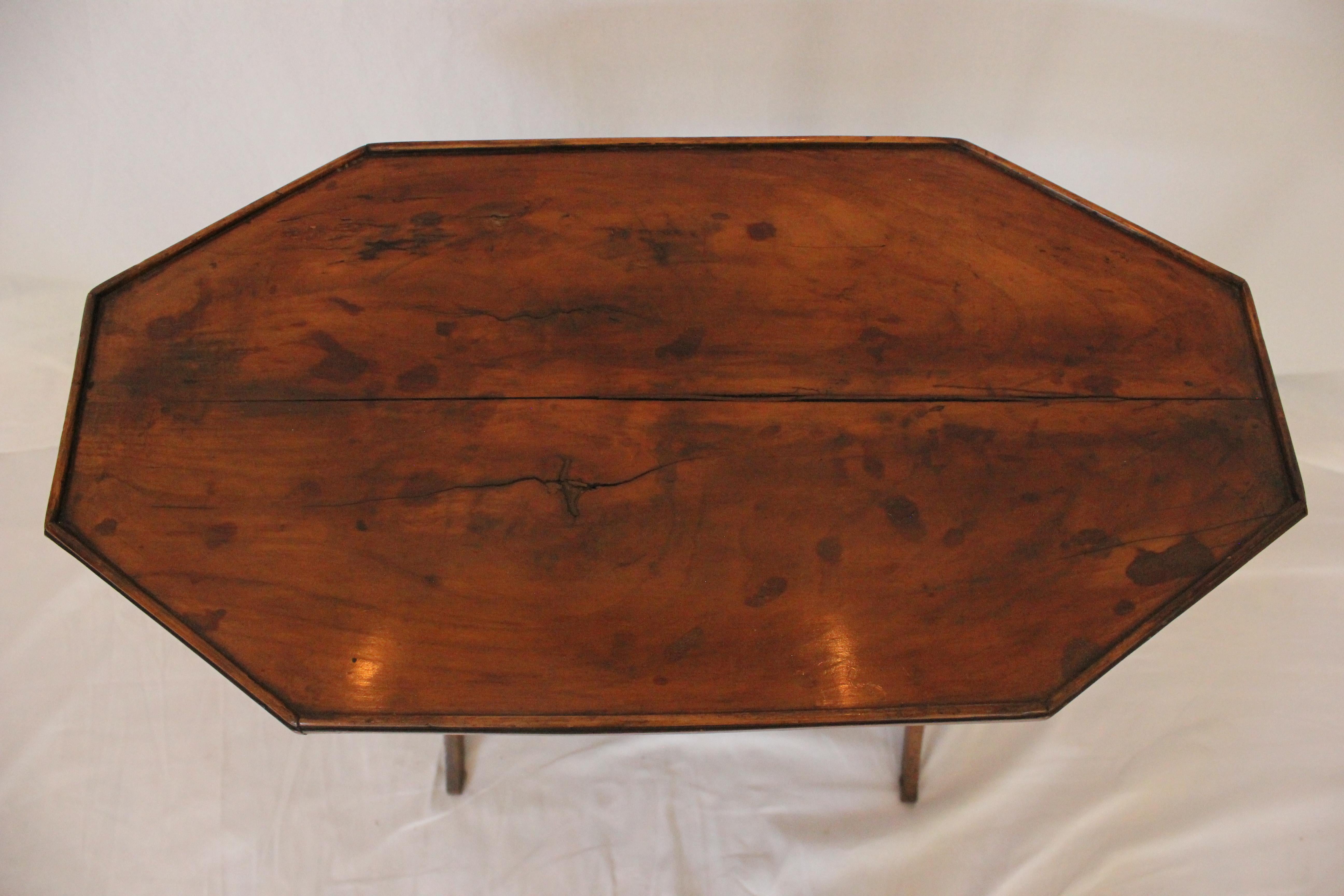 Hand-Crafted Antique French Provincial Fruitwood Side Table / Display Stand Late 18th C For Sale