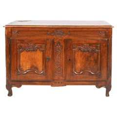 Antique French Provincial Fruitwood Sideboard Buffet, 18th Century