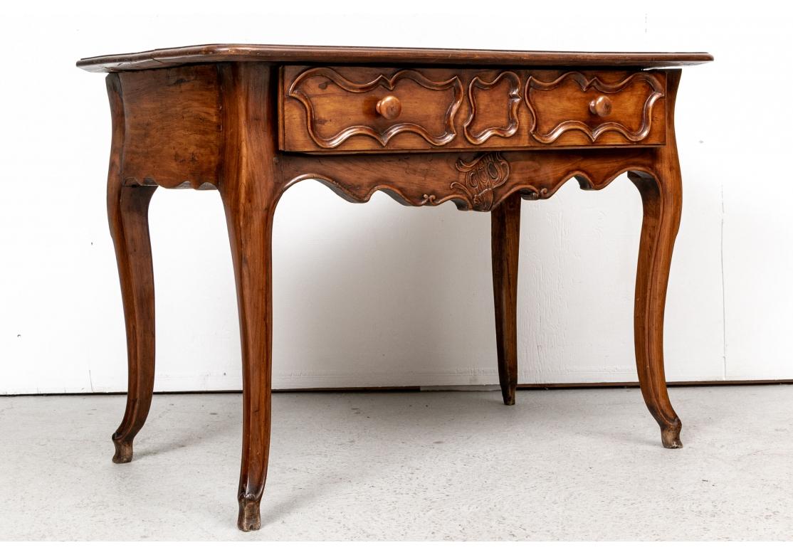 Antique French Provincial Fruitwood Work Table In Fair Condition For Sale In Bridgeport, CT