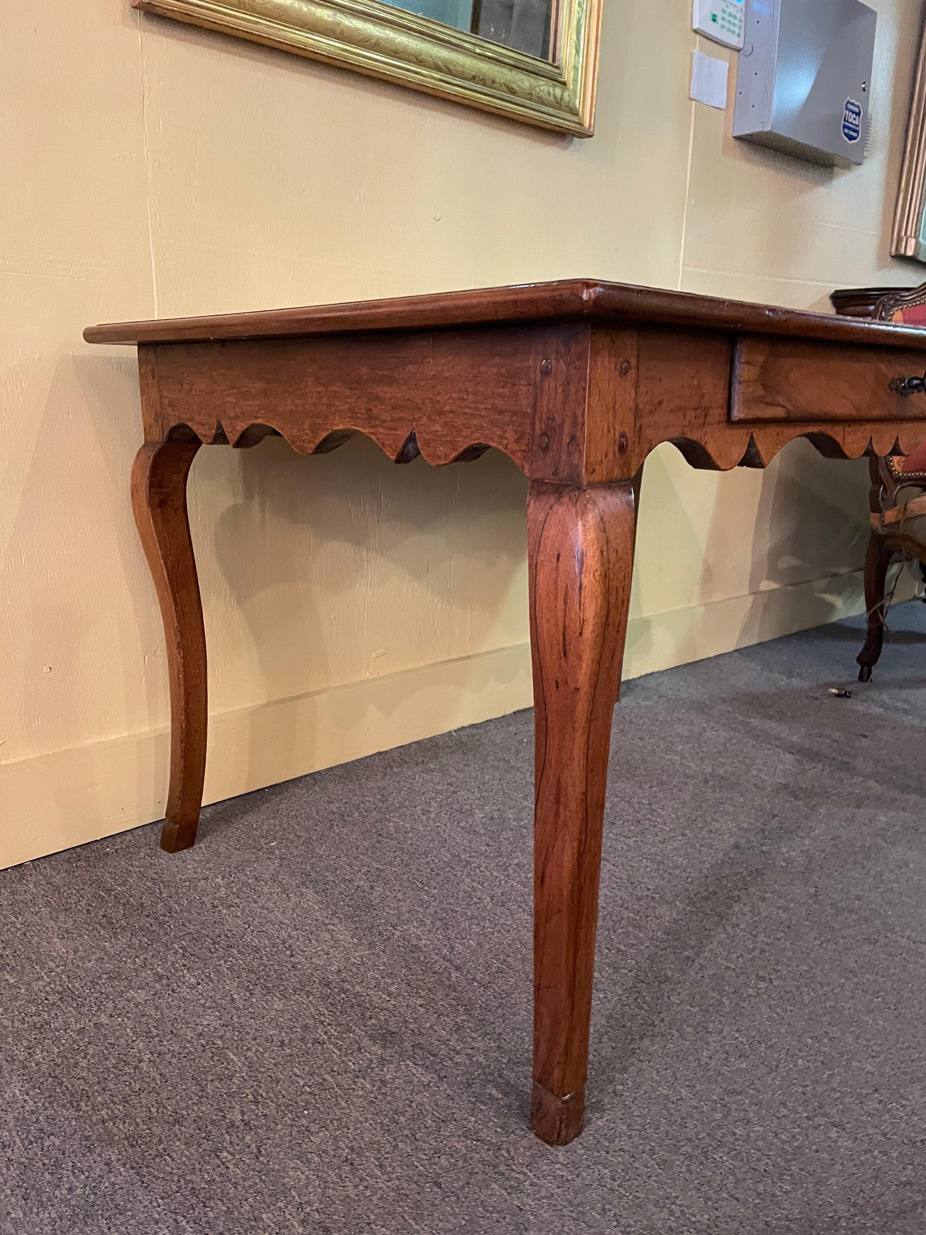 Antique French Provincial Fruitwood Writing Table In Good Condition For Sale In New Orleans, LA