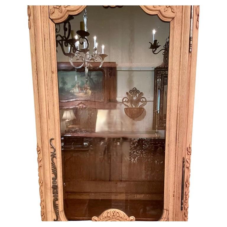 Provincial français Ancienne banquette provinciale française en verre 