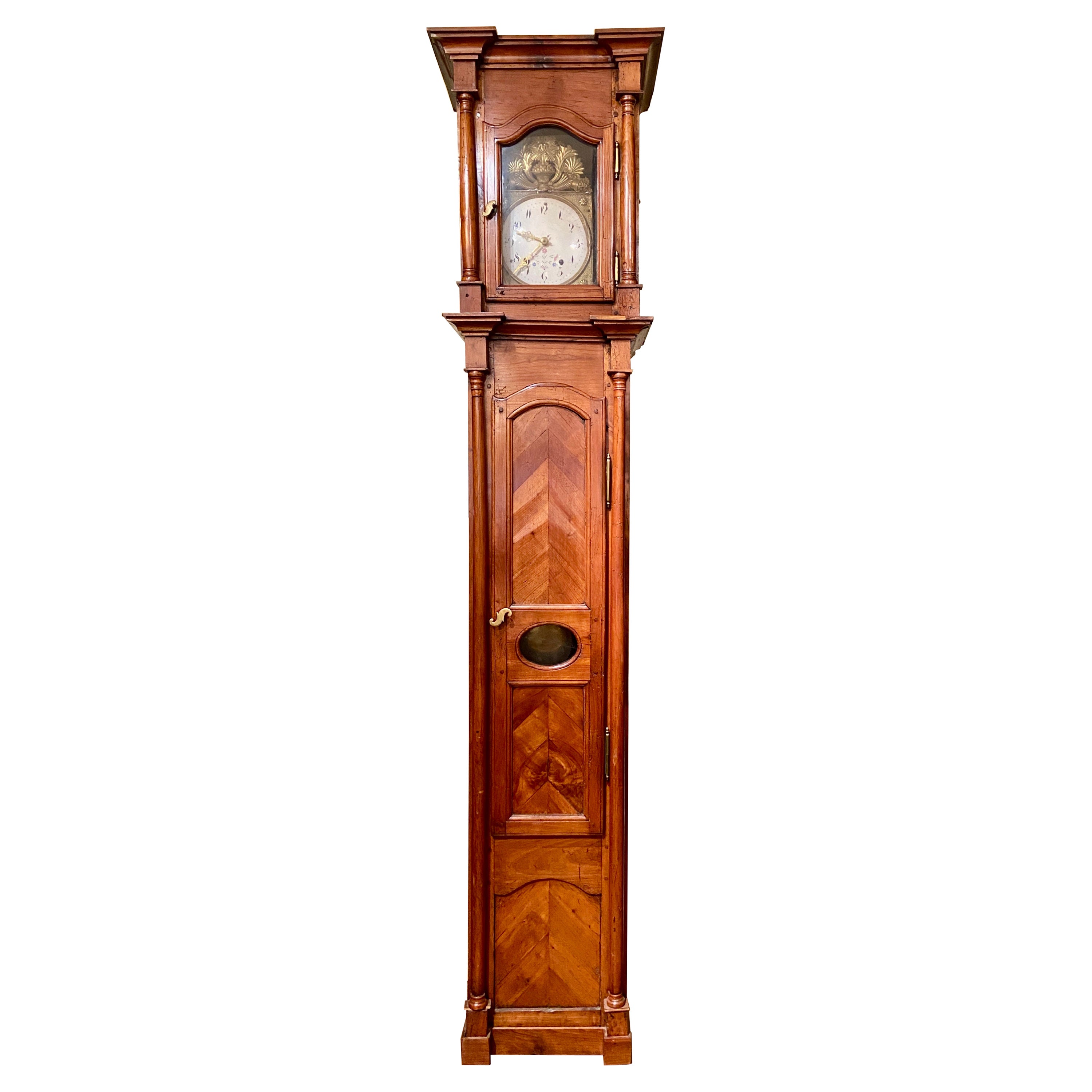 Antique French Provincial Grandfather Clock, Circa 1870-1880
