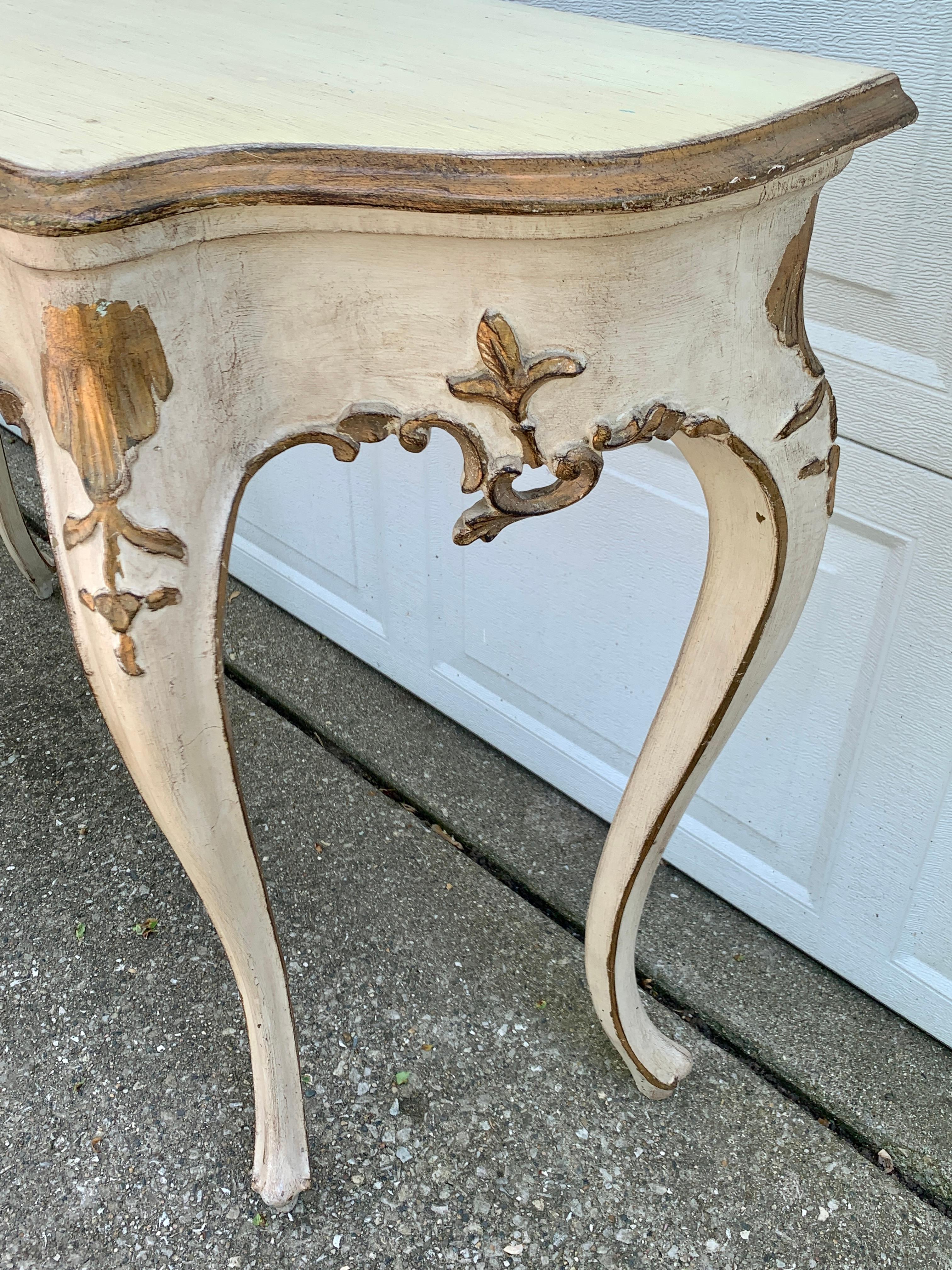Antique French Provincial Louis XV Console Table 5