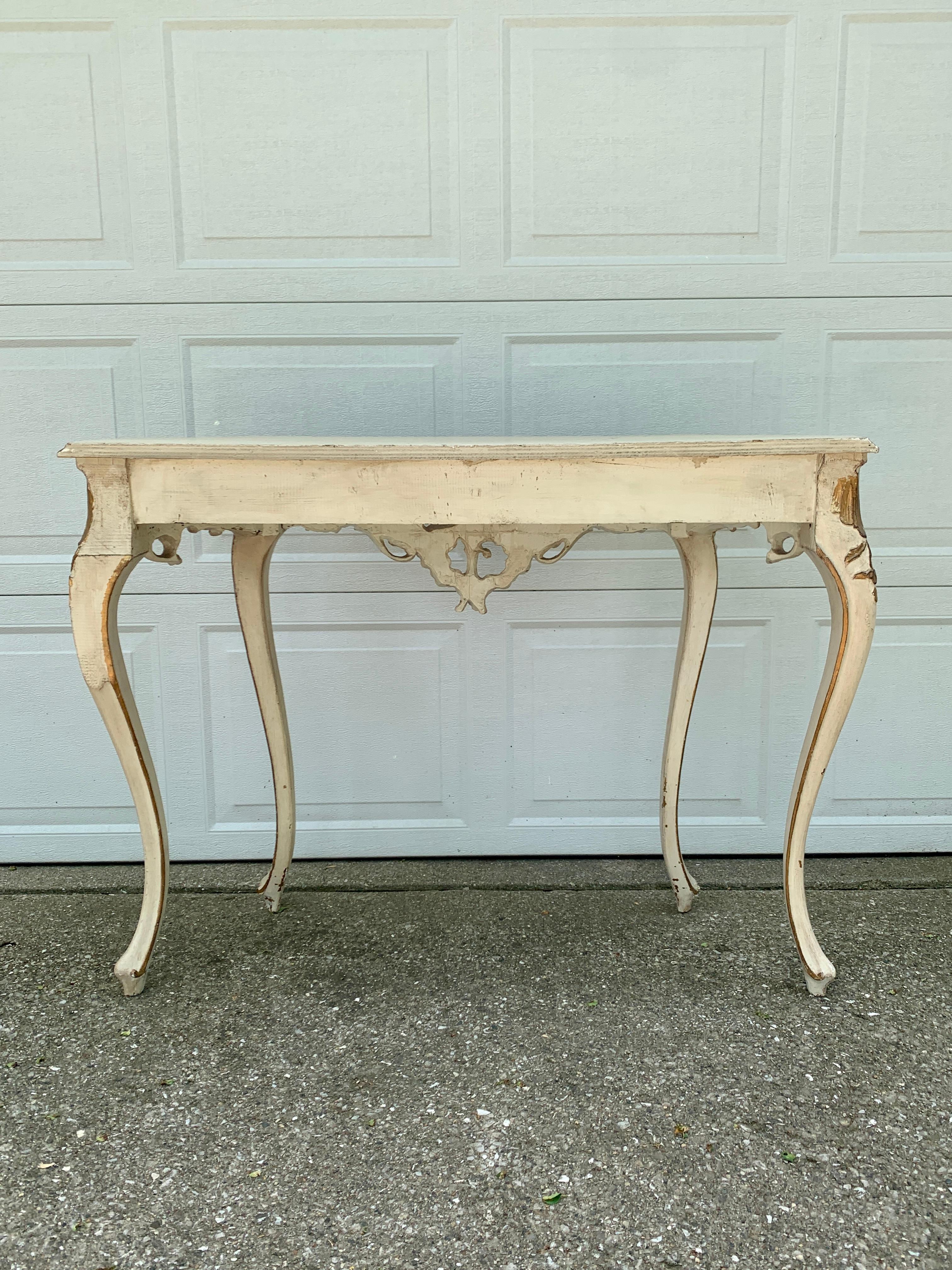 Antique French Provincial Louis XV Console Table 7