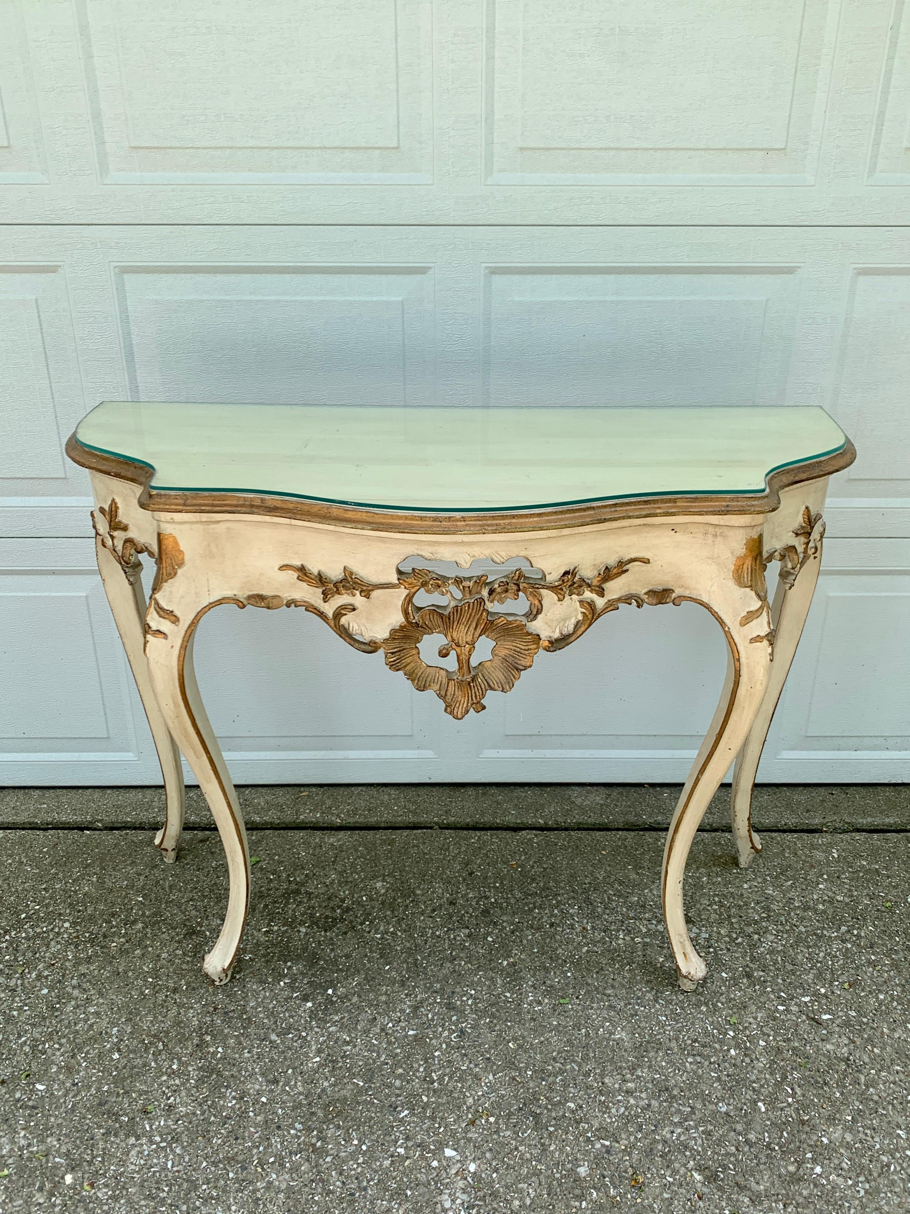 Antique French Provincial Louis XV Console Table 8