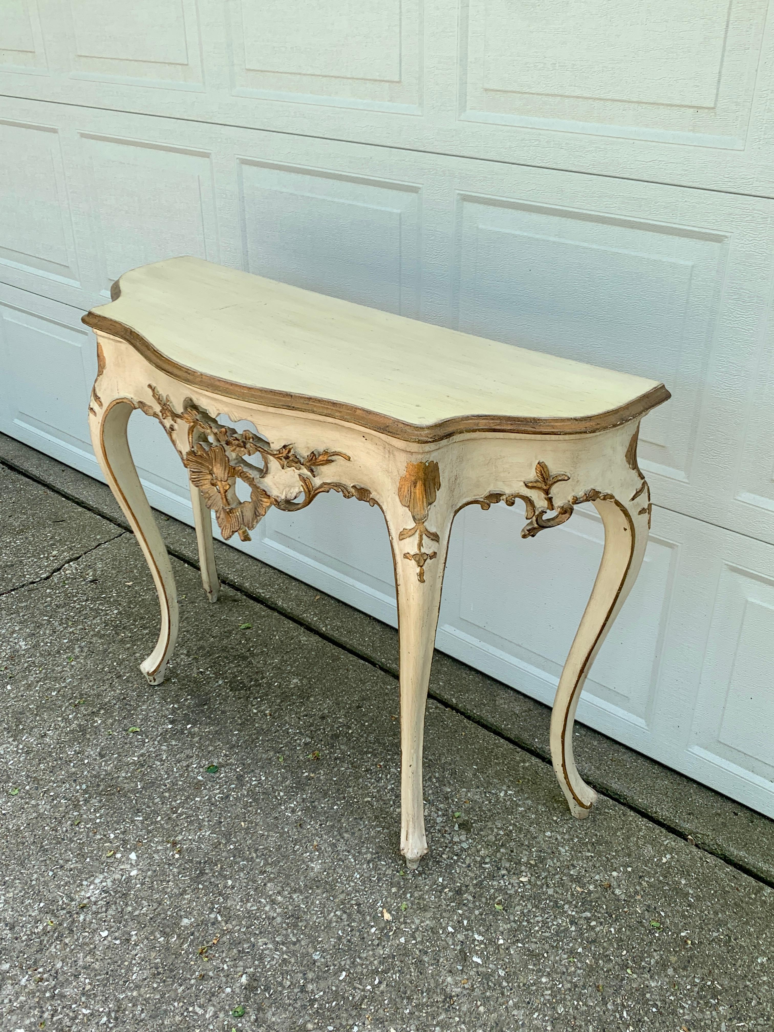 20th Century Antique French Provincial Louis XV Console Table