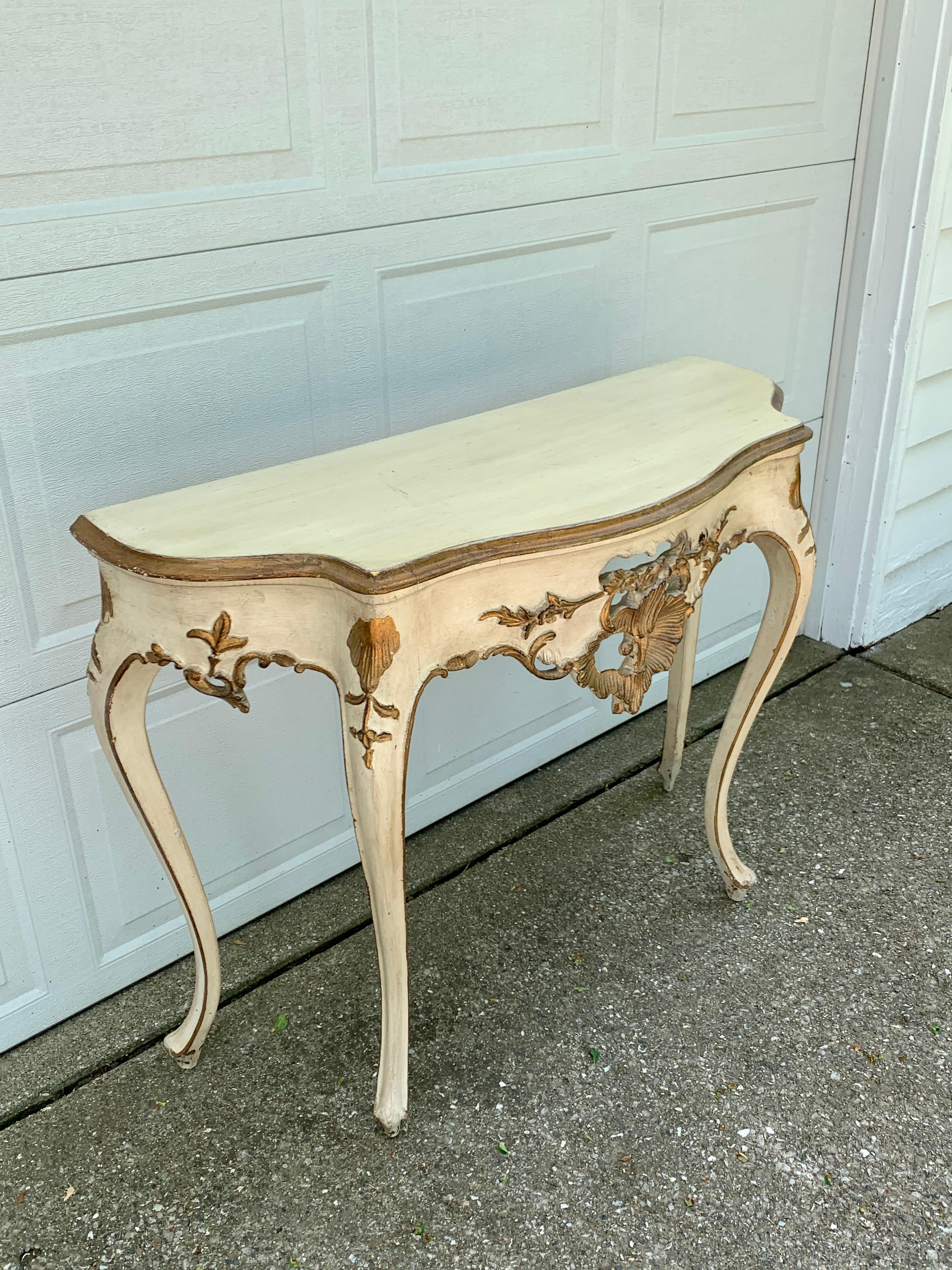 Antique French Provincial Louis XV Console Table 1