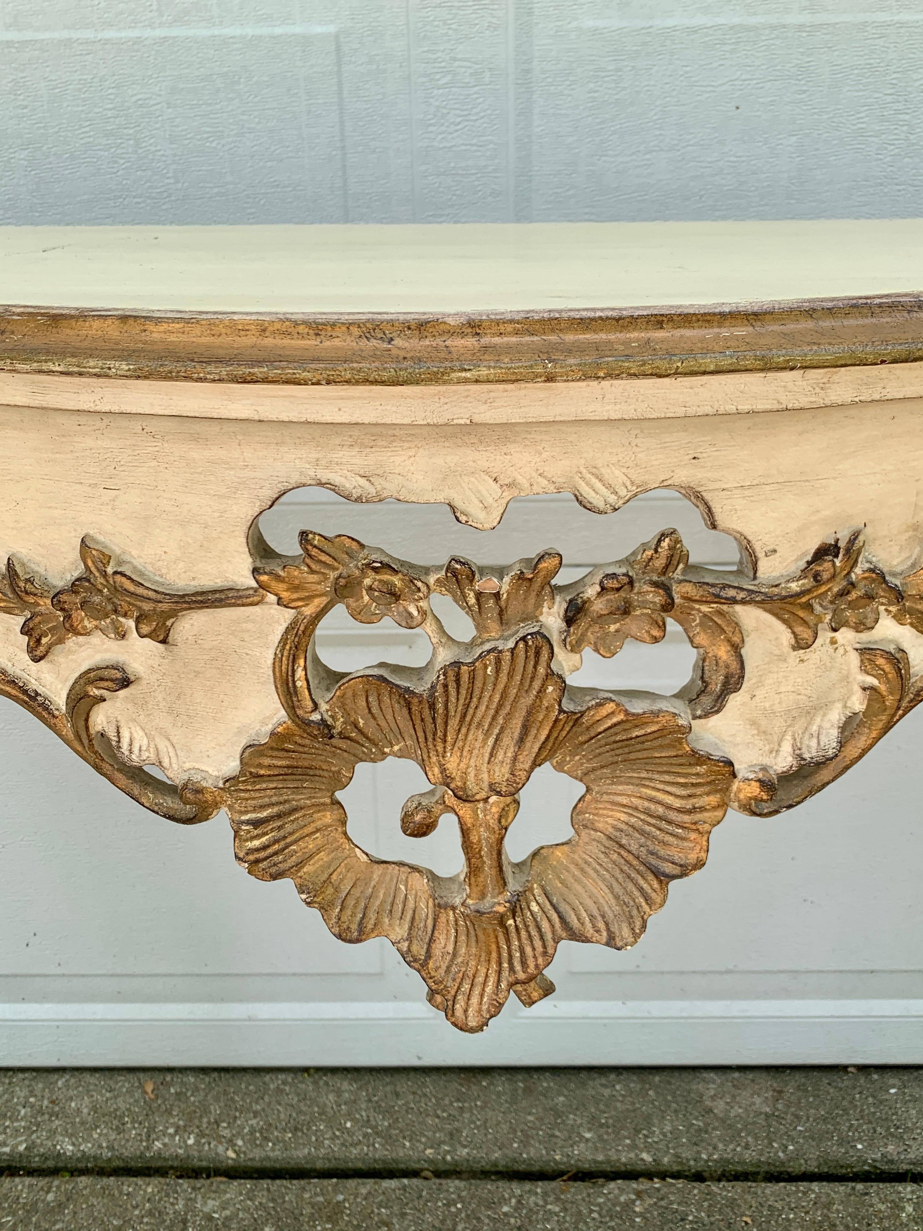 Antique French Provincial Louis XV Console Table 4