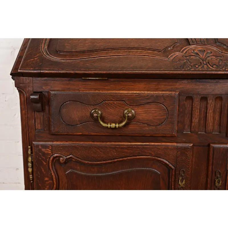 Antique French Provincial Louis XV Drop Front Secretary Desk, CIRCA 1900 im Angebot 3