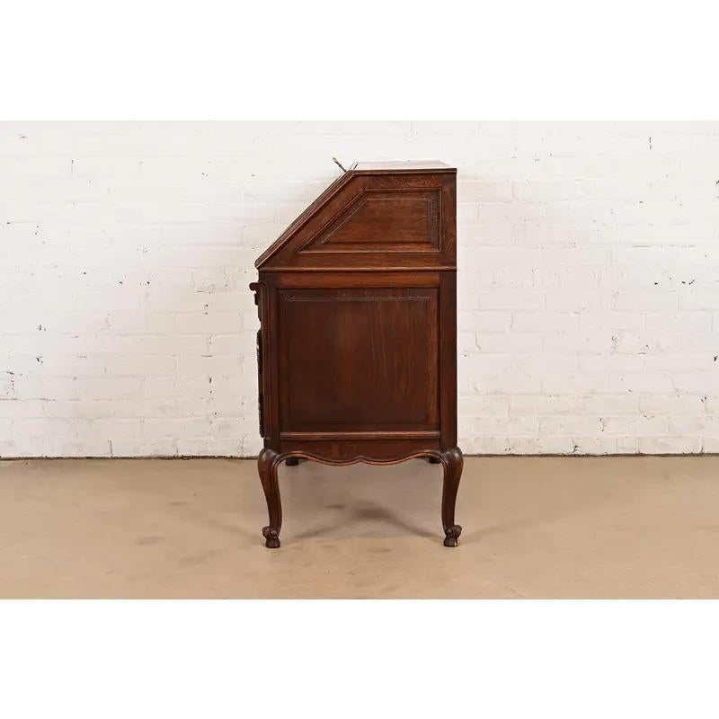 Antique French Provincial Louis XV Drop Front Secretary Desk, CIRCA 1900 im Angebot 6