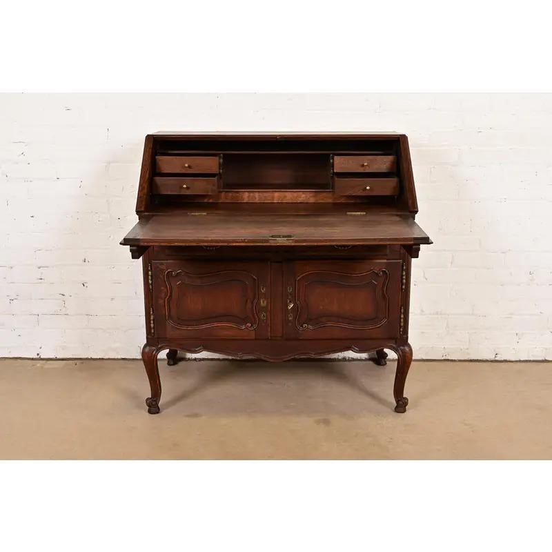 Antique French Provincial Louis XV Drop Front Secretary Desk, CIRCA 1900 (20. Jahrhundert) im Angebot