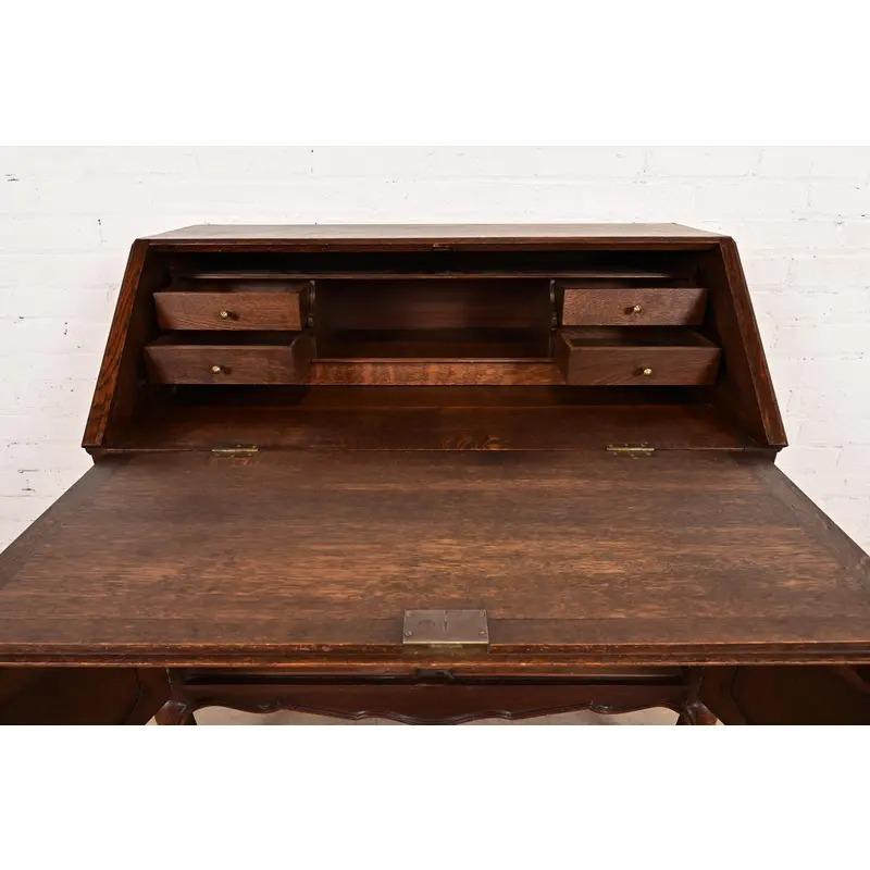 Antique French Provincial Louis XV Drop Front Secretary Desk, CIRCA 1900 im Angebot 1
