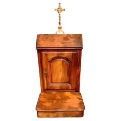 Antique French Provincial Louis XV Style Carved Walnut Prie Dieu
