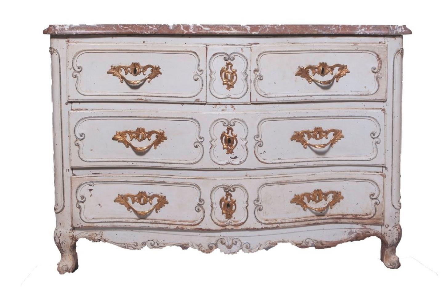 Ancienne commode provinciale française peinte de style Louis XV en vente 5