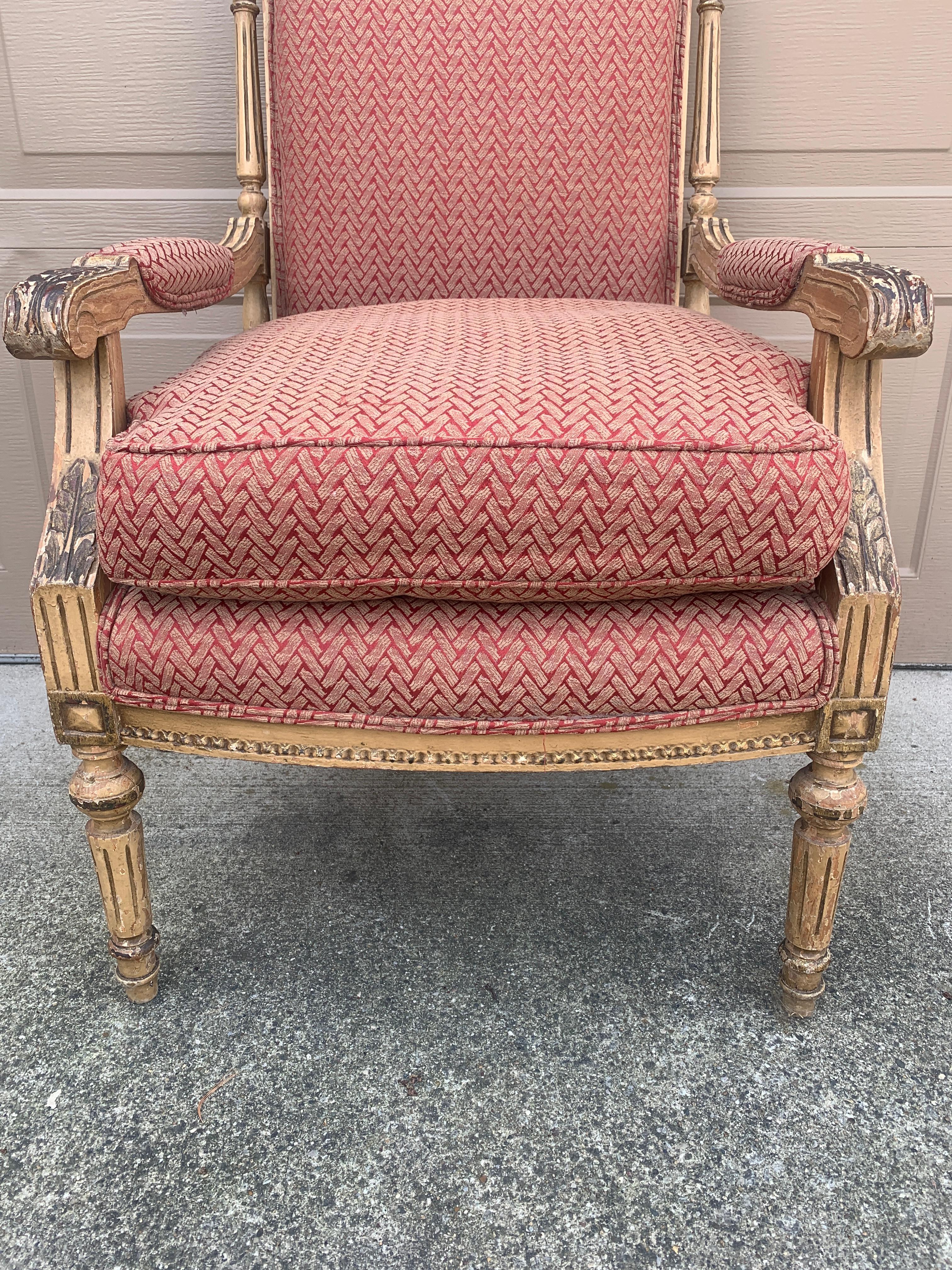 Antique French Provincial Louis XVI Poltrona in vendita 2
