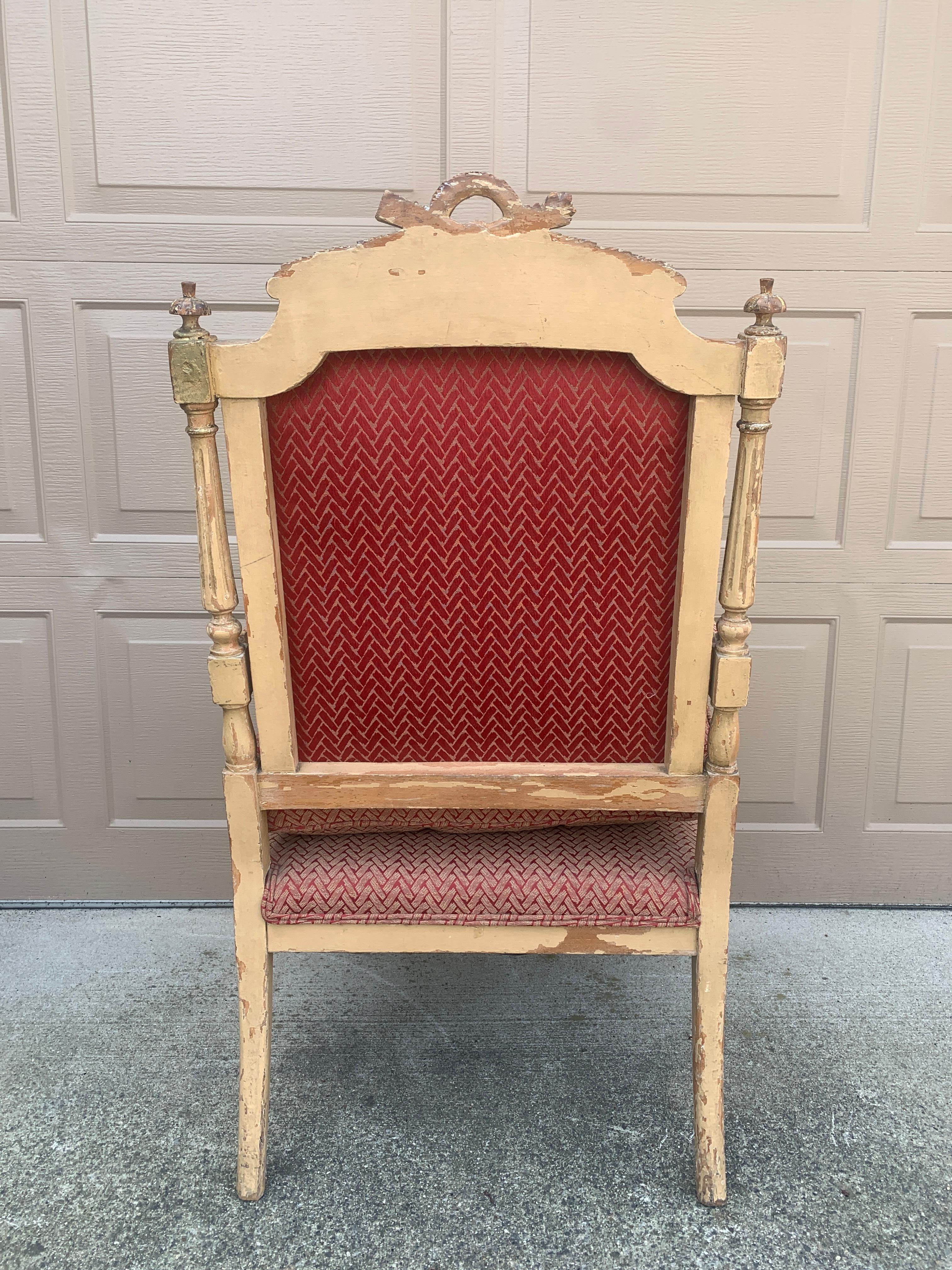 Antique French Provincial Louis XVI Poltrona in vendita 5