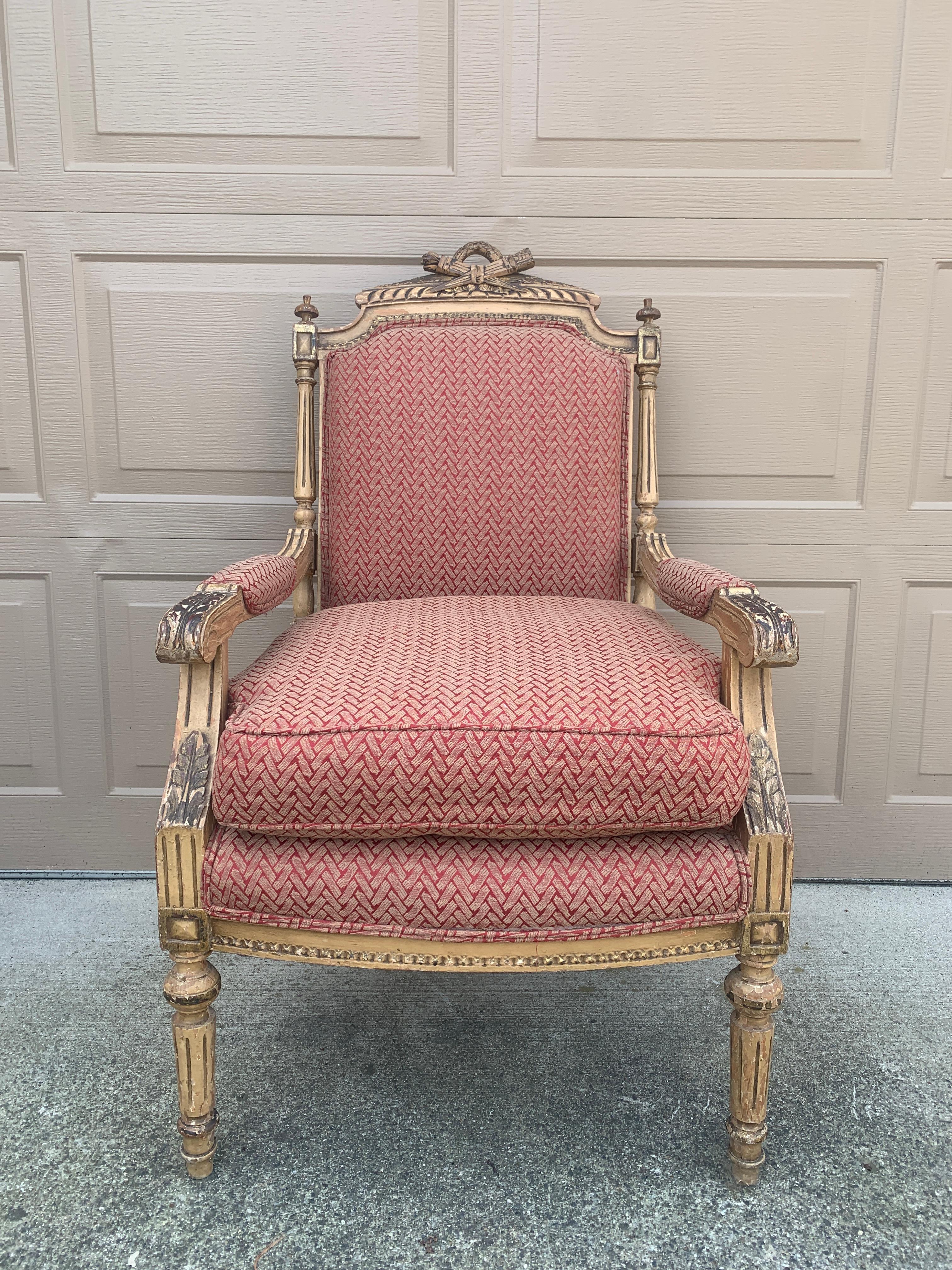 Luigi XVI Antique French Provincial Louis XVI Poltrona in vendita