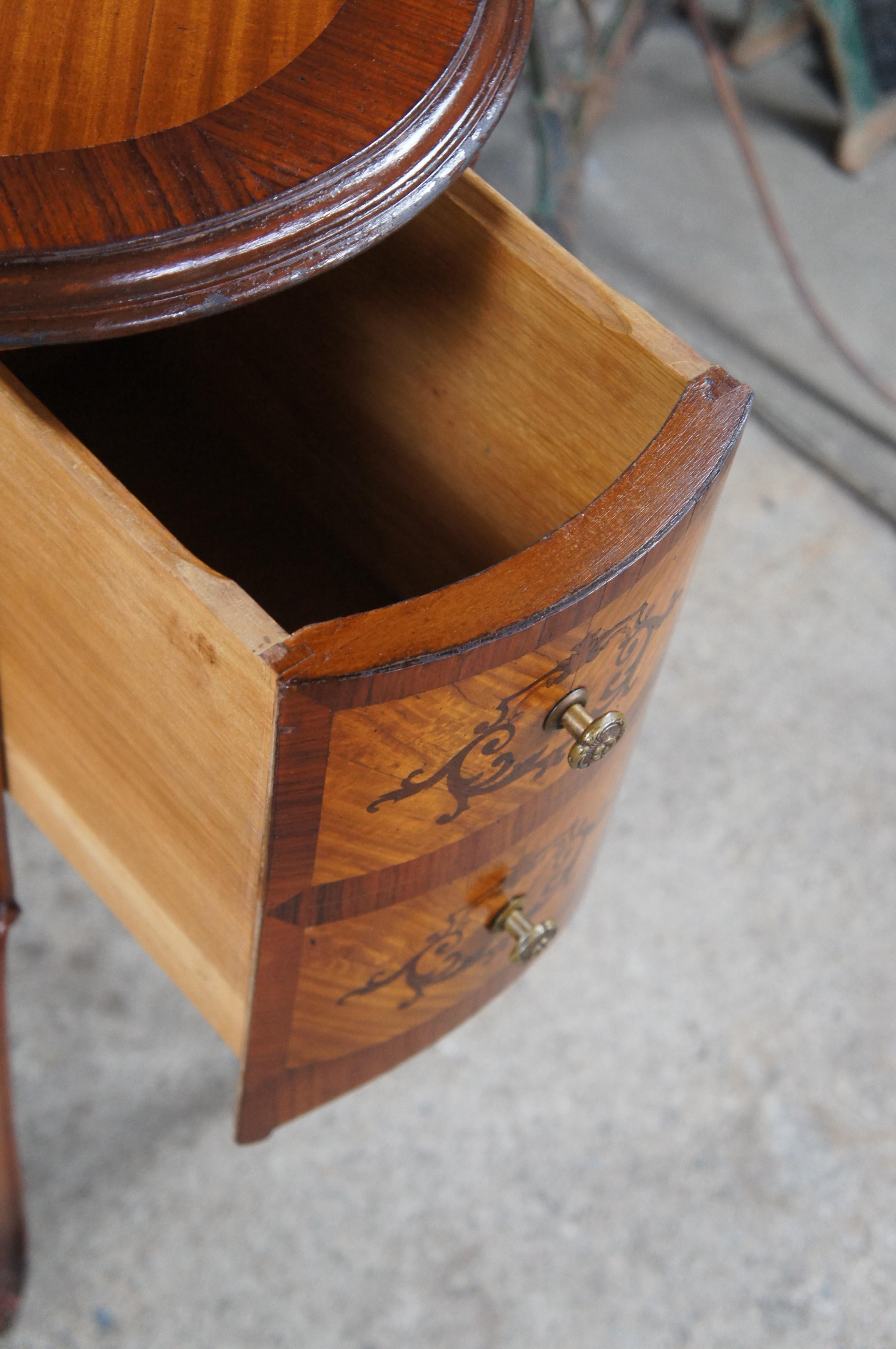Antique French Provincial Mahogany Kneehole Kidney Bean Writing Vanity Desk 43