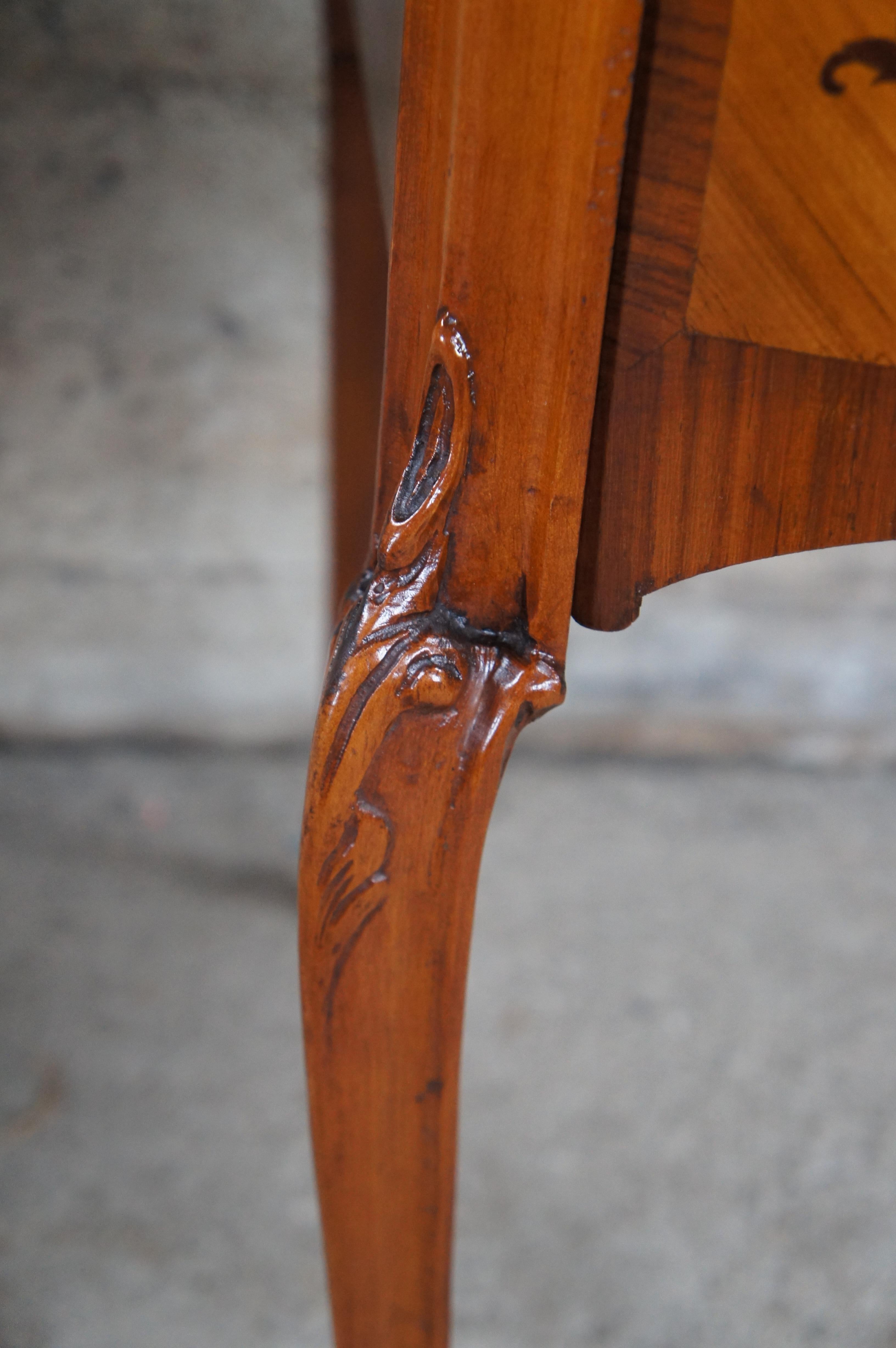 Antique French Provincial Mahogany Kneehole Kidney Bean Writing Vanity Desk 43