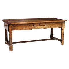 Antique French Provincial Oak 4-Plank Farmhouse Table