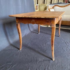 Table ou bureau de salle à manger en pin, primitive, rustique et provinciale, ancienne