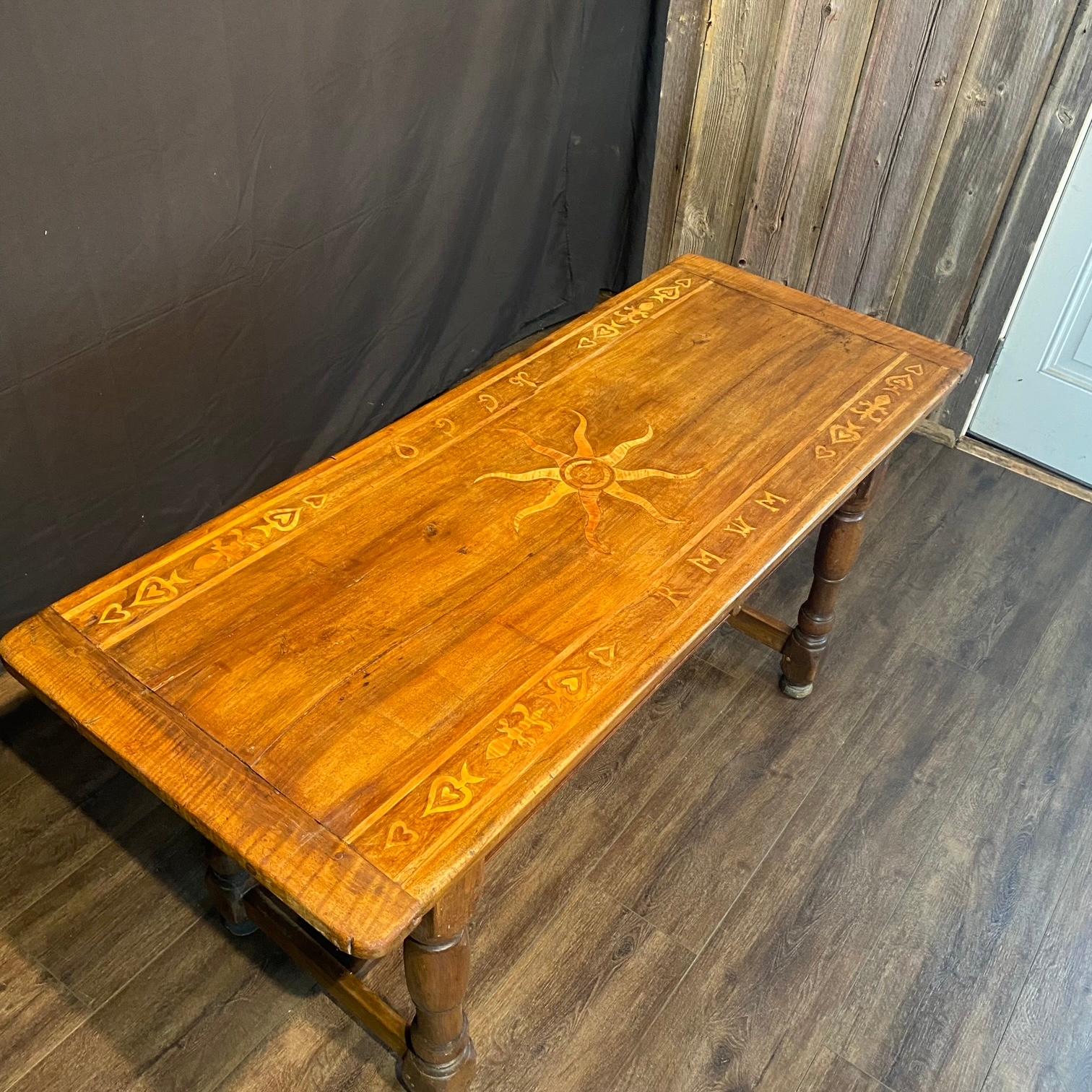 Francese Antique French Provincial Side Table, Console or Sofa Table in vendita